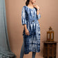 Blue Tie & Dye Cotton Kurta