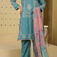 Green Embroidered Georgette Dupatta