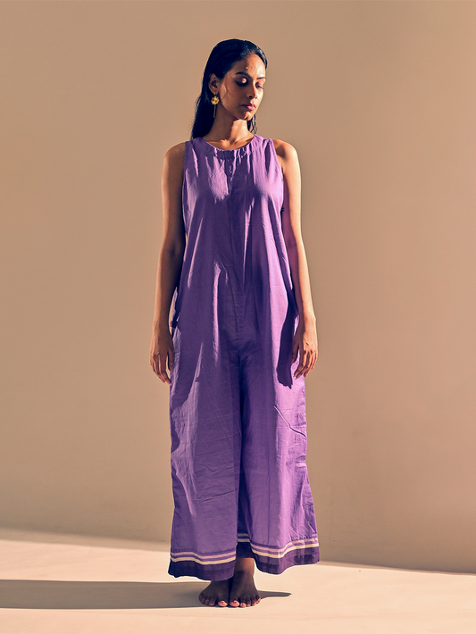 Lavender Cotton Jumpsuit