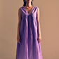 Lavender Cotton Gathered Dress