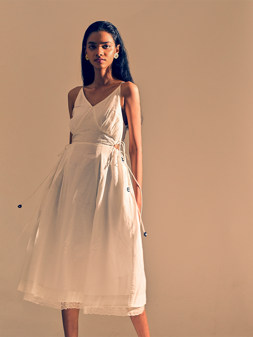 White Cotton Cutout Dress – cottonchalk