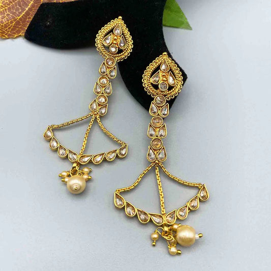 Golden Brass Earrings