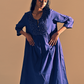 Blue Cotton Tanzanite Tunic