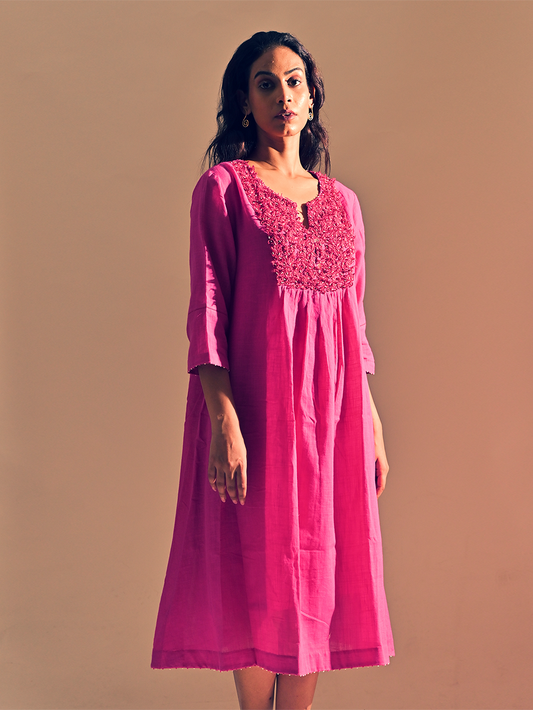 Magenta Cotton Tunic