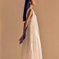 White Cotton Gathered Dress