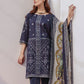 Blue Embroidered Cotton Suit - Set of 3
