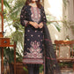 Black Embroidered Cotton Kurta