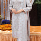 Off White Embroidered Kurta set