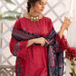 Red Shiffli Embroidered Suit - Set of 3