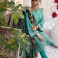 Green Embroidered Cotton Suit - Set of 3