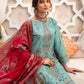 Green Embroidered Cotton Suit - Set of 3