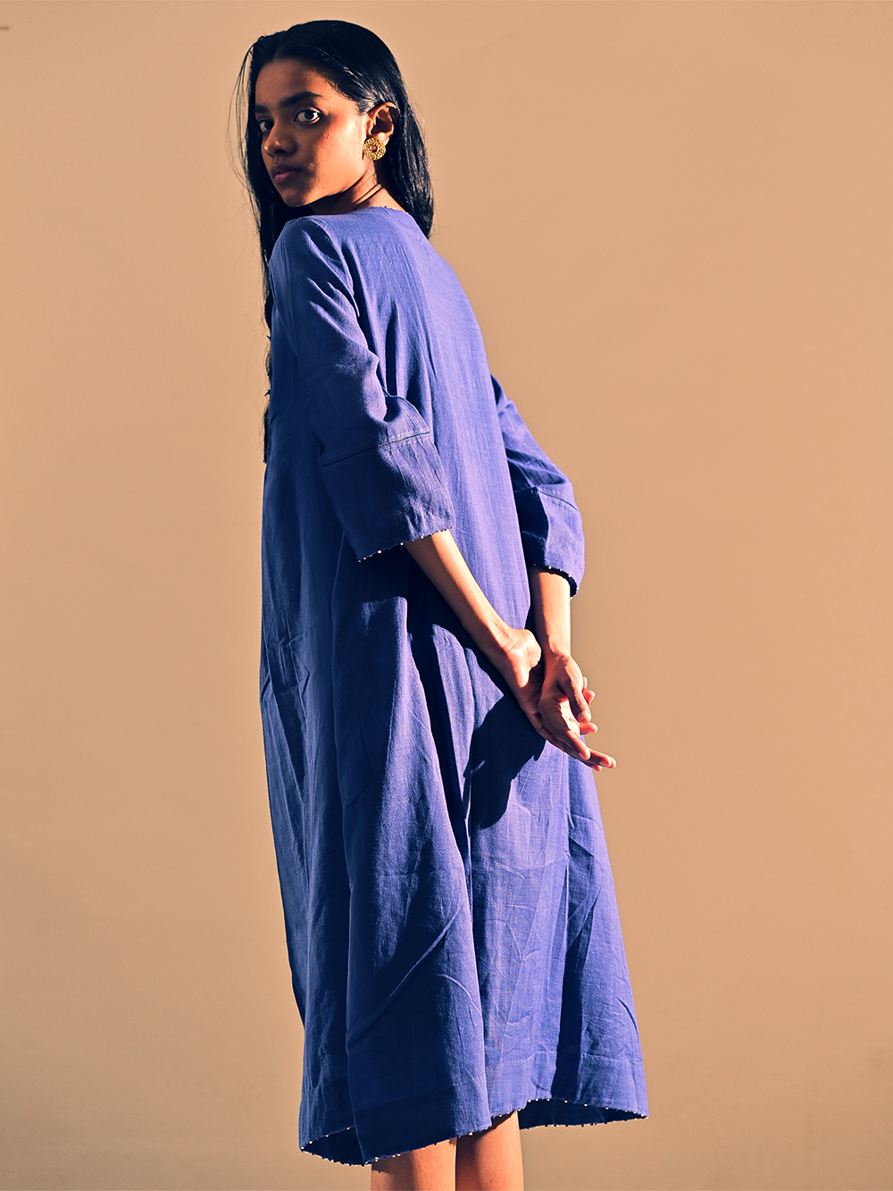 Blue Cotton Tanzanite Tunic