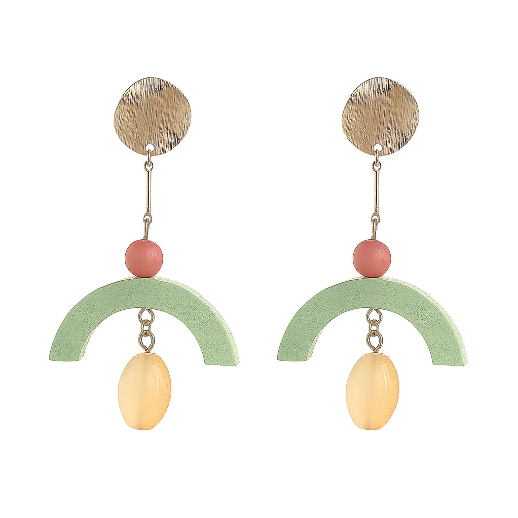 Multicolor Brass Earrings