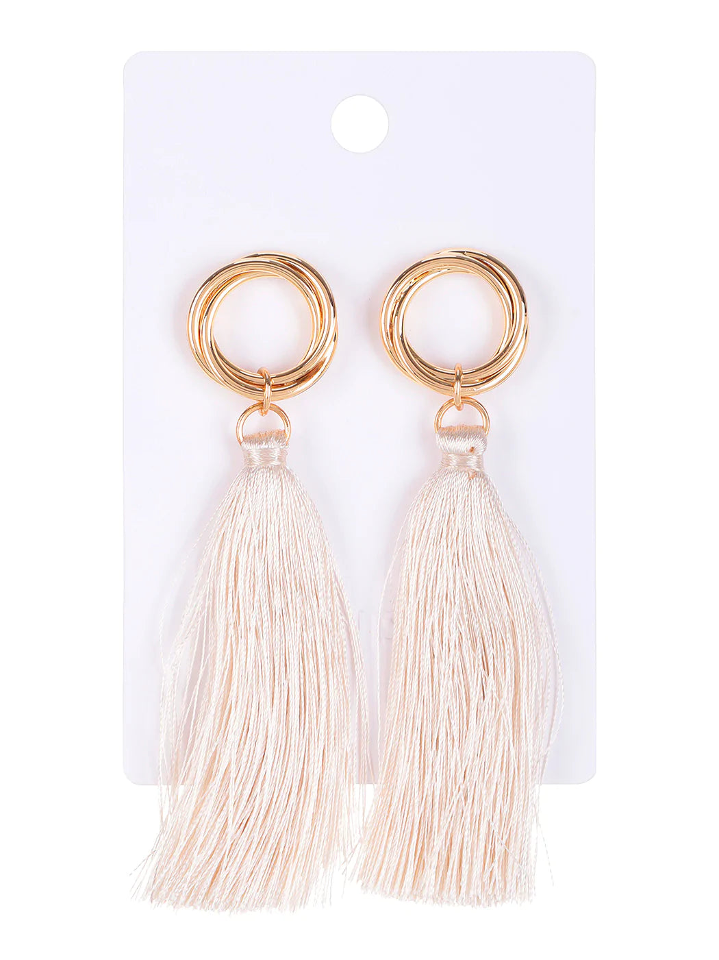 White Brass Earrings