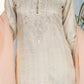 Ivory Embroidered Chanderi Cotton Suit - Set of 3