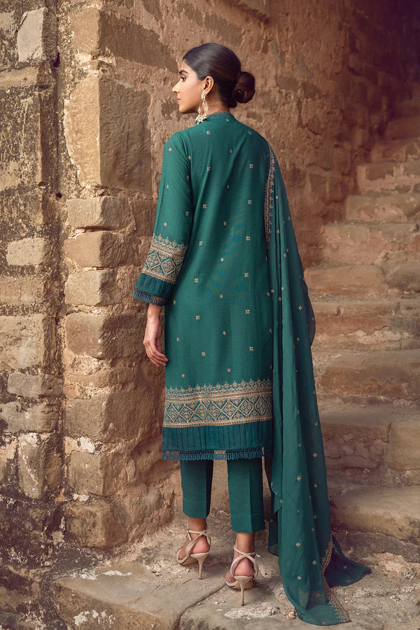 Green Embroidered Cotton Kurta