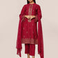 Maroon Cotton Silk Kurta