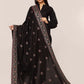 Black Embroidered Cotton Suit - Set of 3