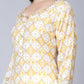 Yellow Cotton Printed Suit - Set of 3