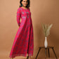 Pink Paisley Printed Cotton Kurta