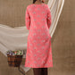 Pink Floral Printed Cotton - Suit Set