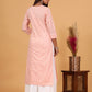 Pink Zig-Zag Printed Cotton Kurta