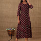 Purple Floral Printed Rayon Kurta