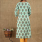 Green Block Printed Cotton Suit Set