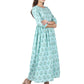 Sky Blue Floral Printed Anarkali Kurta