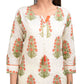 Off White Block Printed Cotton Kurta