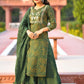 Green Bandhej Printed Cotton Suit Set