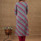 Maroon Lehariya Cotton Kurta with Pant Set