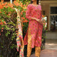 Pink Floral Printed Cotton Suit Set