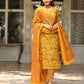 Yellow Floral Printed Cotton Suit Set