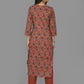 Red Paisley Printed Cotton Suit Set