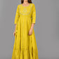 Yellow Zari Embroidery Anarkali Kurta