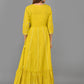 Yellow Zari Embroidery Anarkali Kurta