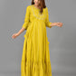 Yellow Zari Embroidery Anarkali Kurta