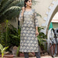 Grey Modal Silk Embroidered Modal Suit Set