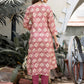 Pink Modal Silk Embroidered Suit Set