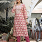 Pink Modal Silk Embroidered Suit Set