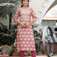 Pink Modal Silk Embroidered Suit Set