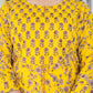 Yellow Floral Print Kurta Pant Set