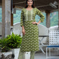 Green Floral Printed Kurta Pant Set