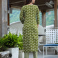 Green Floral Printed Kurta Pant Set