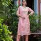 Pink Floral Modal Silk Suit Set