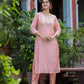 Pink Floral Modal Silk Suit Set