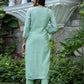 Green Modal Silk Suit Set