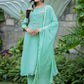 Green Modal Silk Suit Set