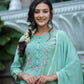 Green Modal Silk Suit Set